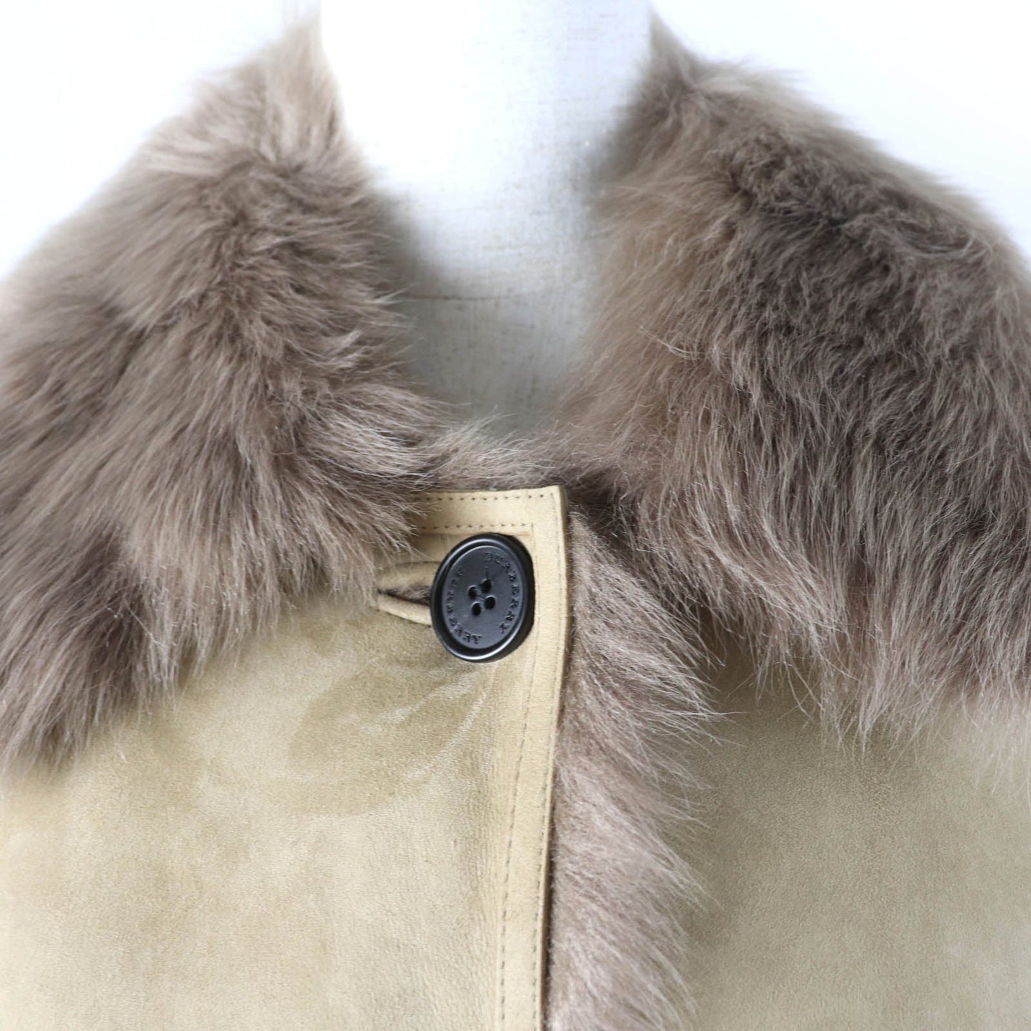 Burberry Mouton Lamb leather long coat