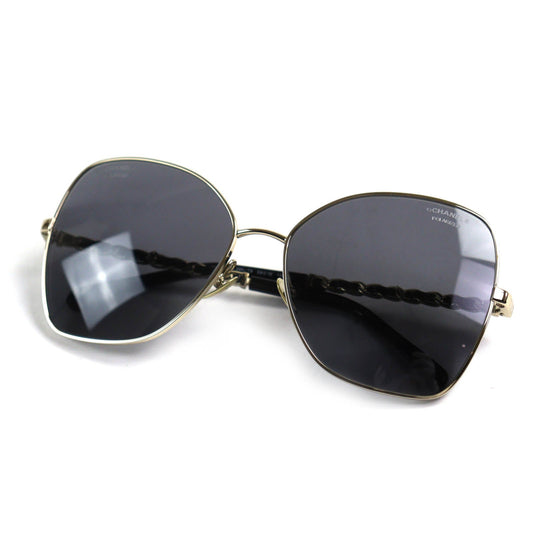 Chanel COCO Mark Camellia Butterfly Heart Pearl Chain Sunglasses