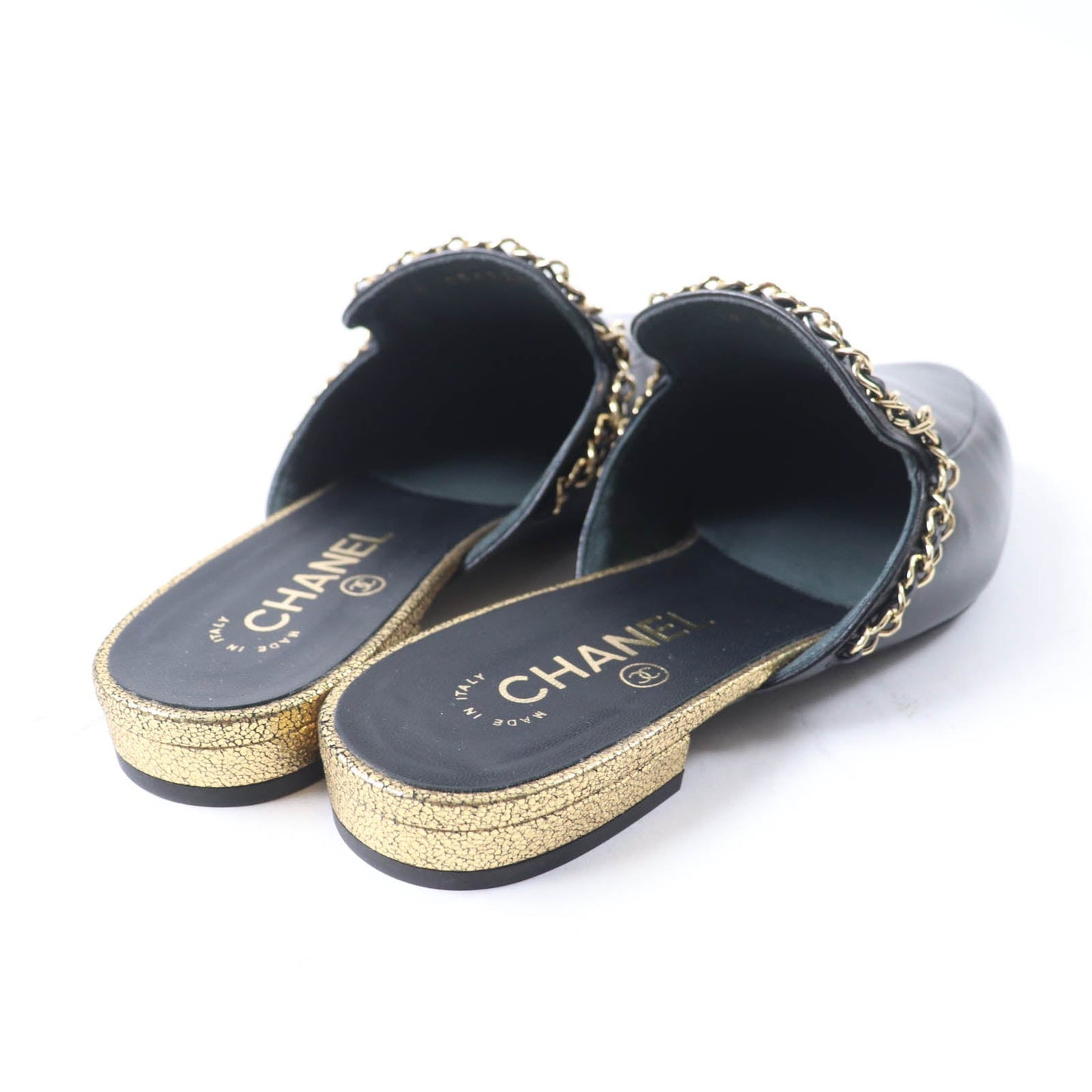 Chanel 19A G34926 COCO Mark Leather Mule