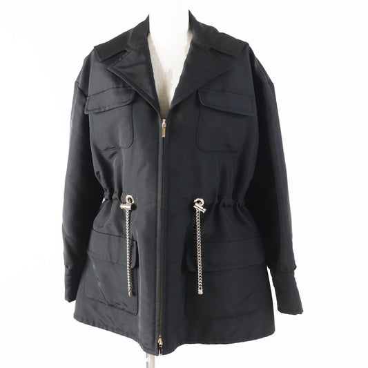 Chanel COCO MarkChain Silk Polyester Hoodie Jacket