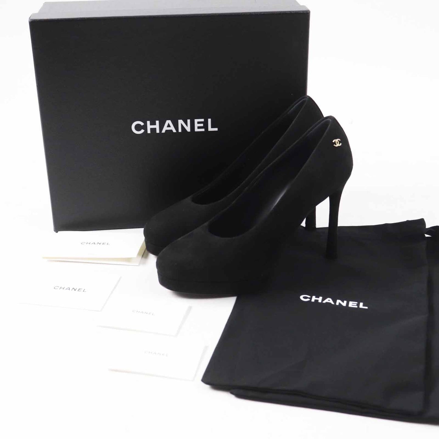 Chanel G45288 Stiletto heels Suede Pumps