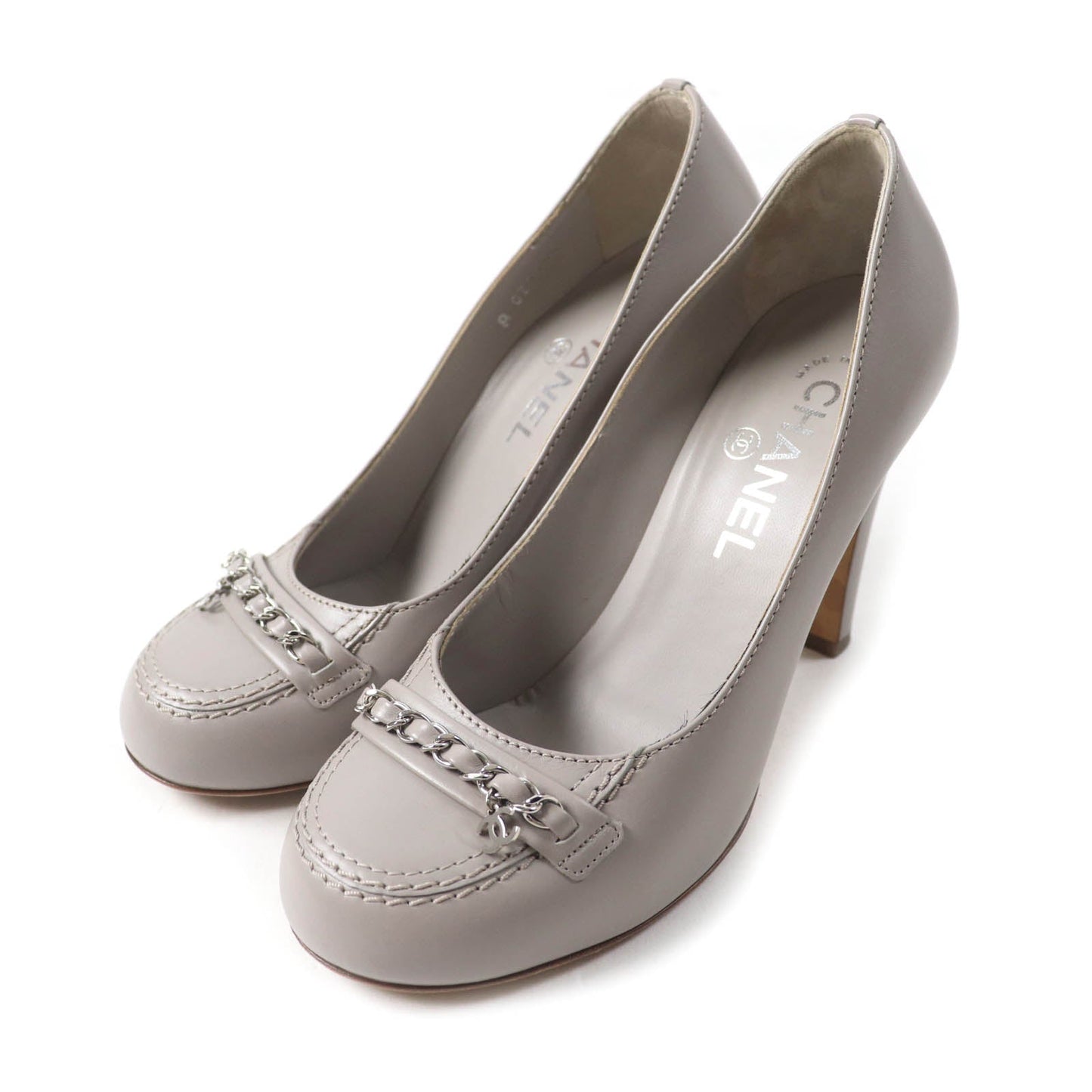 Chanel COCO MarkChain Leather Pumps