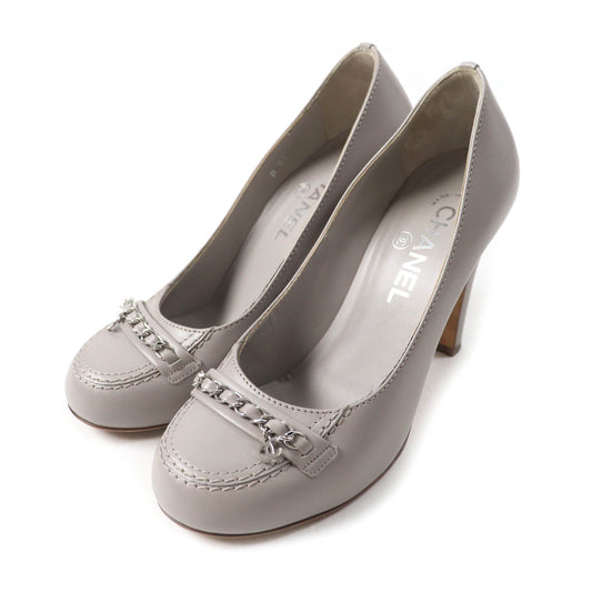Chanel COCO MarkChain Leather Pumps