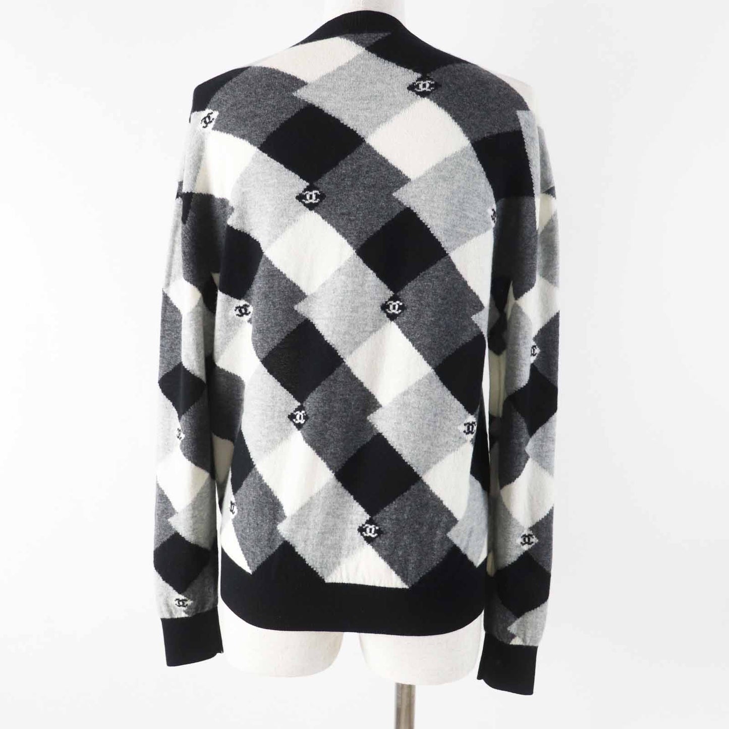 Chanel COCO Mark Diamond Pattern Cashmere Knitwear