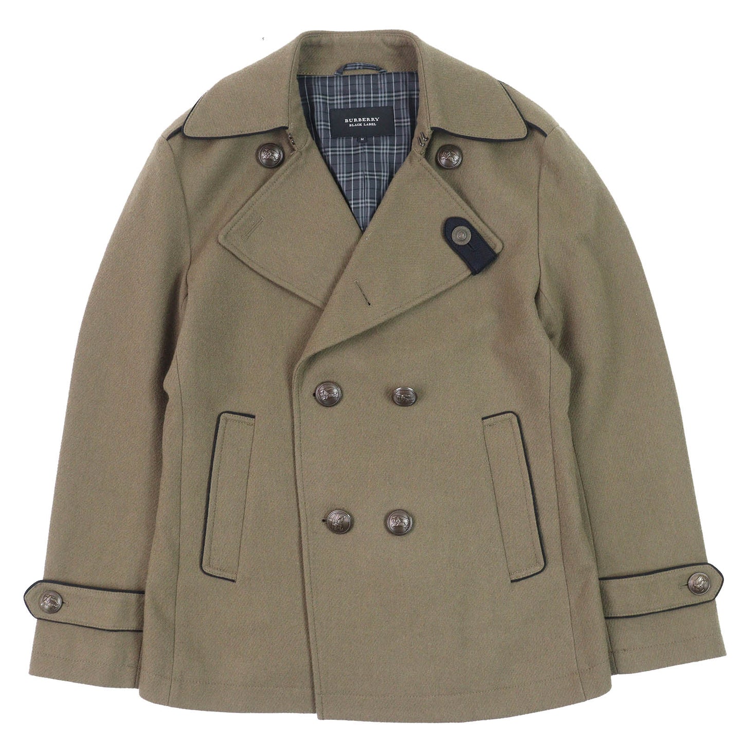 Burberry Black Label Double breasted Wool Nylon Jacket