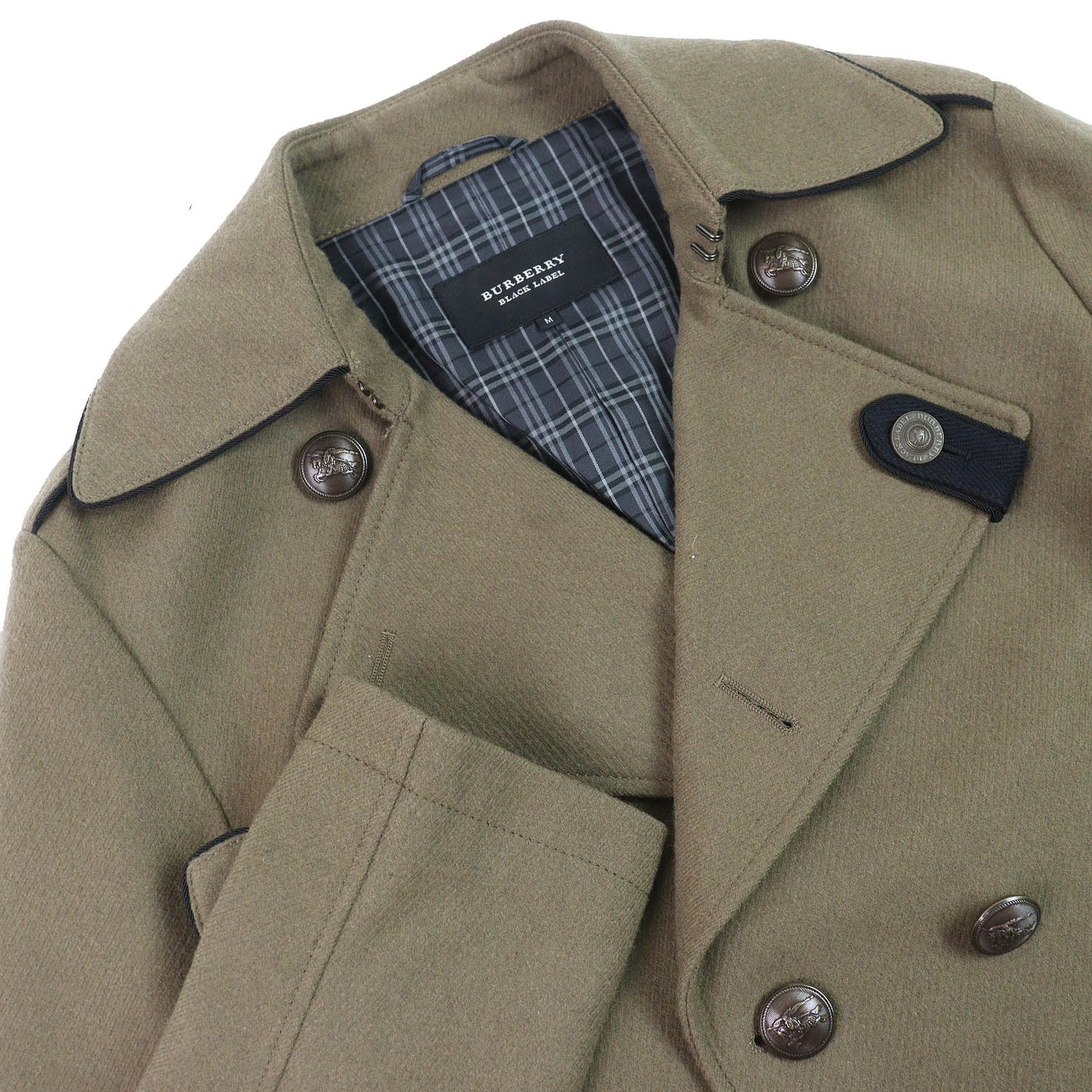 Burberry Black Label Double breasted Wool Nylon Jacket