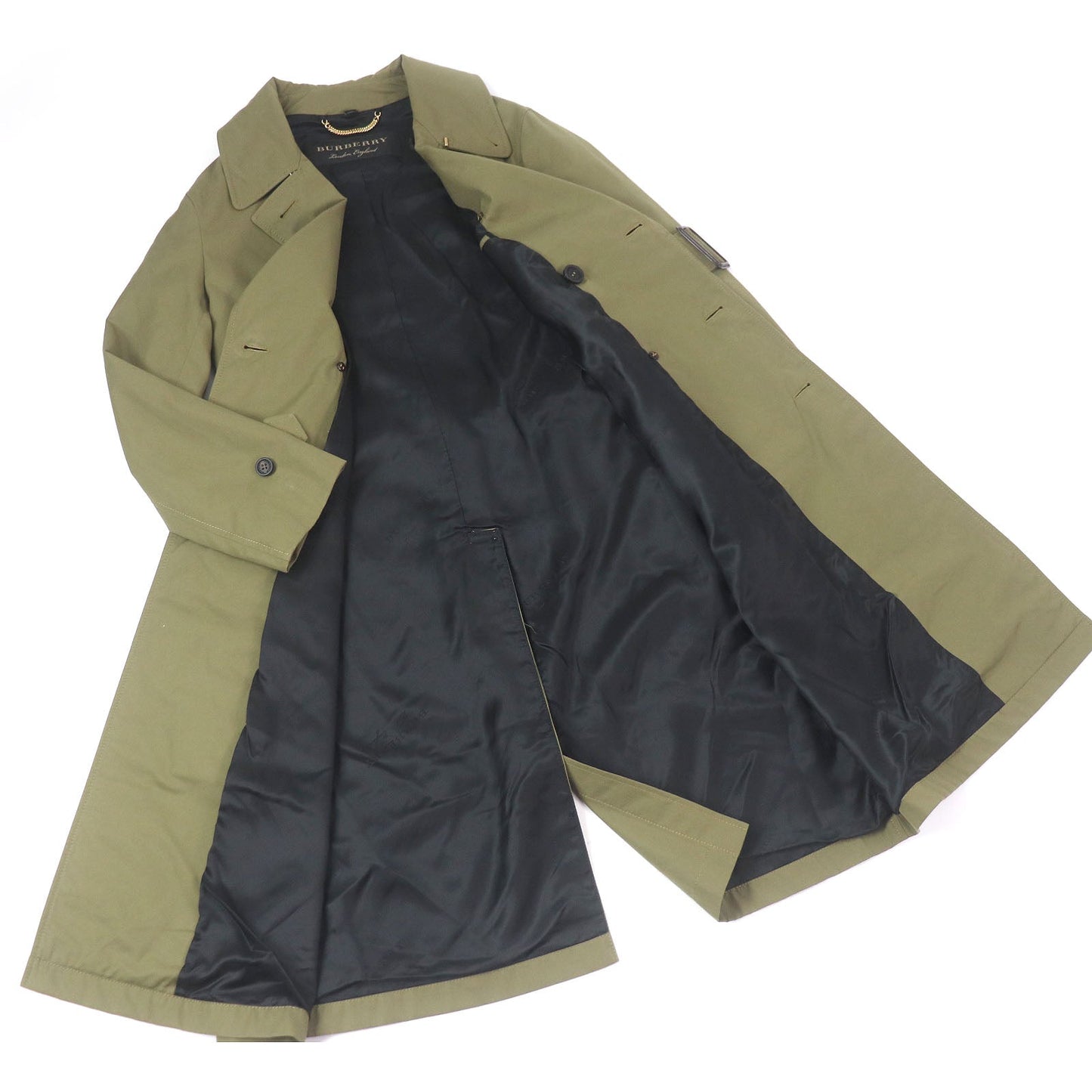 Burberry Logo Trench Coat Cotton Trench Coat
