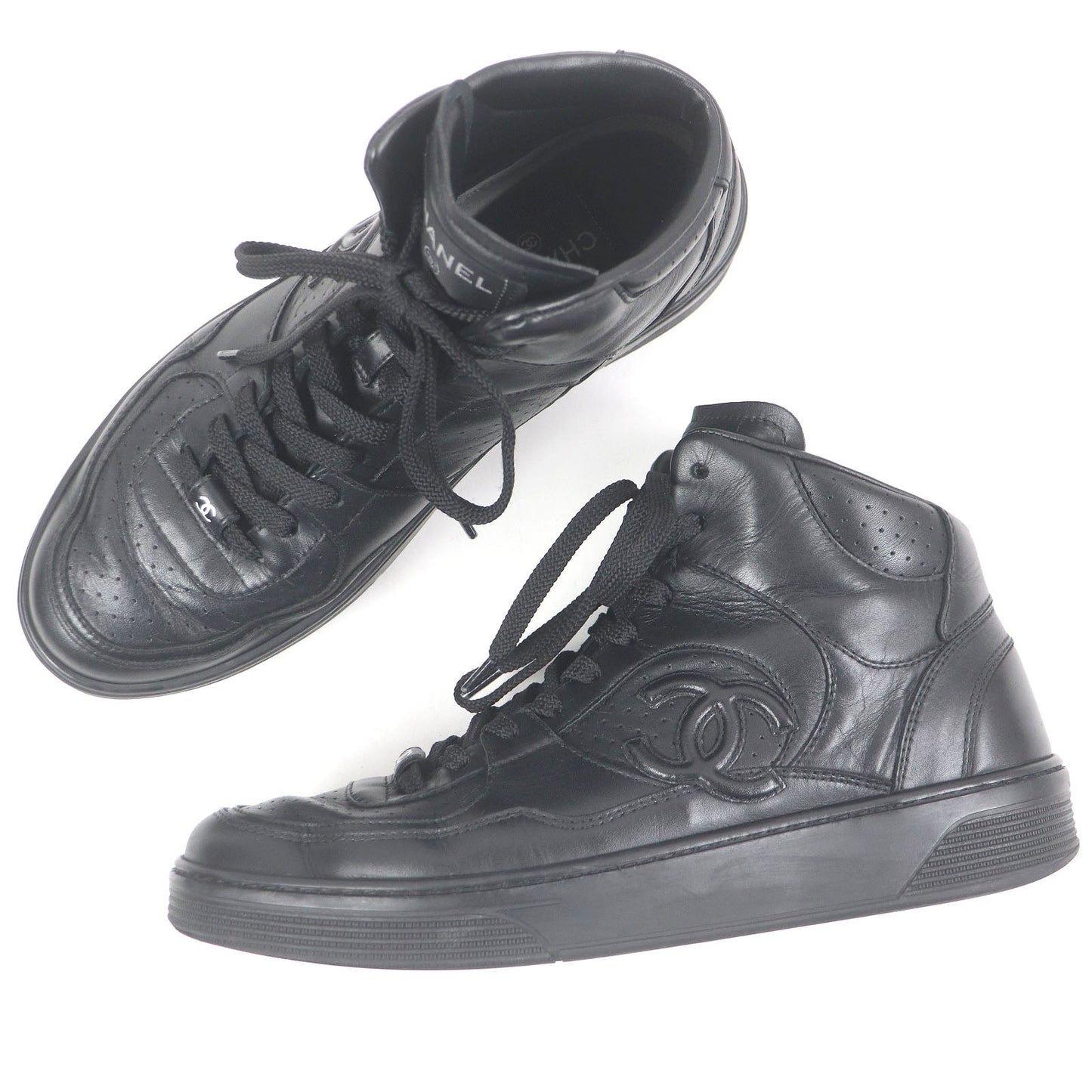 Chanel COCO Mark Leather Sneakers