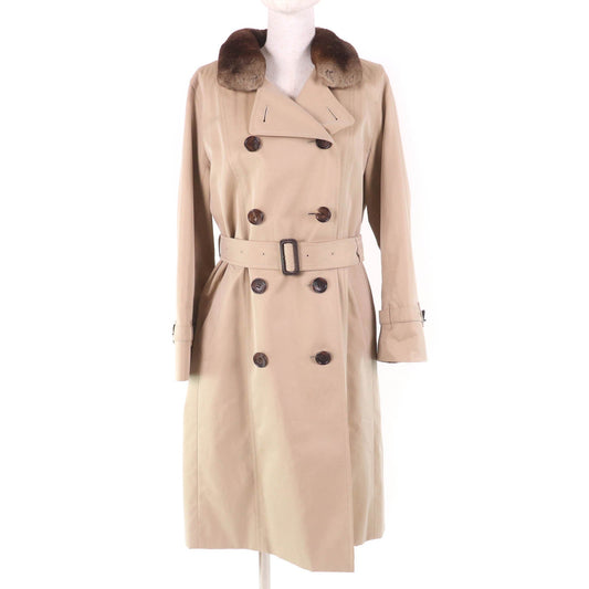 Burberry London Rex fur trench coat