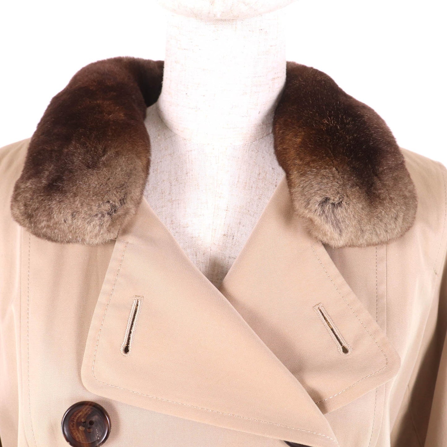 Burberry London Rex fur trench coat