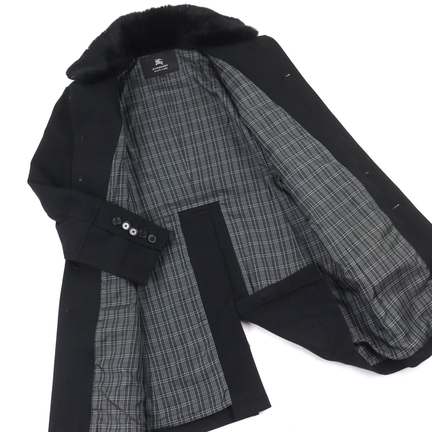 Burberry Black Label Rabbit fur coat