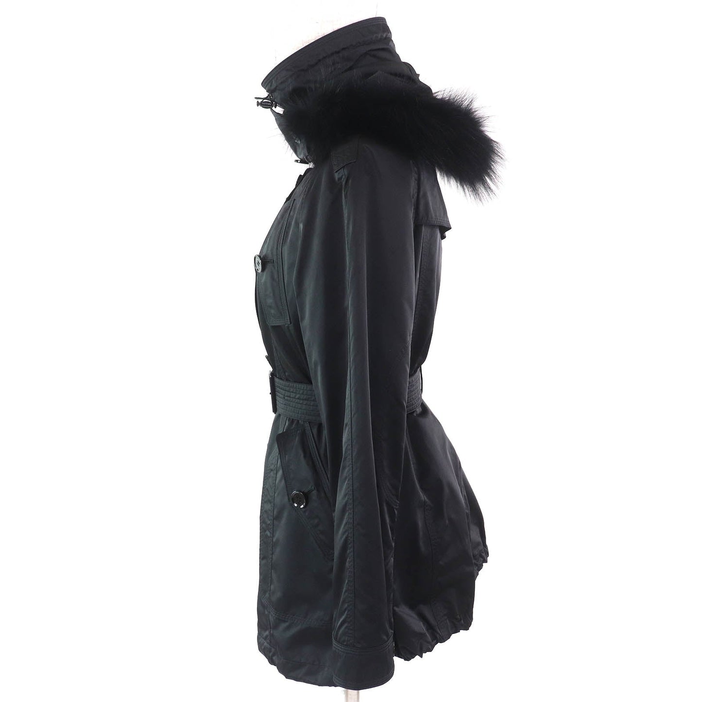 Burberry London Padded Fur Hooded Coat