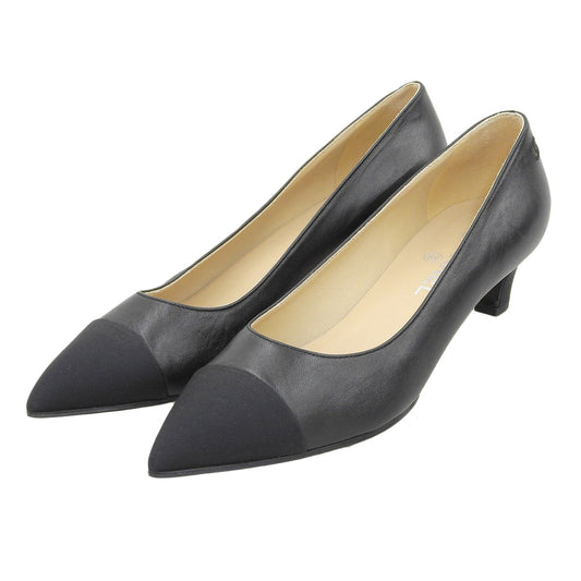 Chanel Gabriel Embroidered Logo Leather Pumps