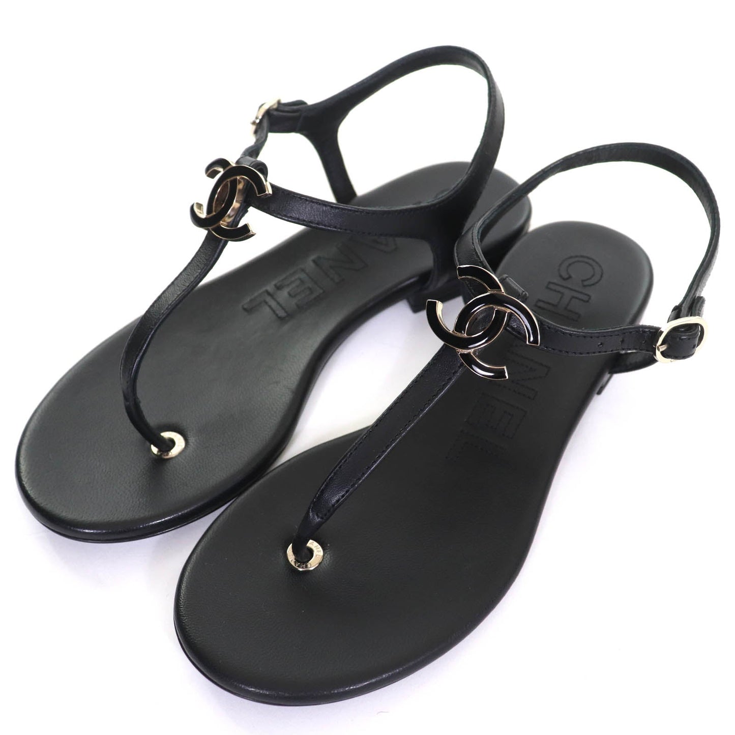 Chanel COCO Mark Leather Sandals