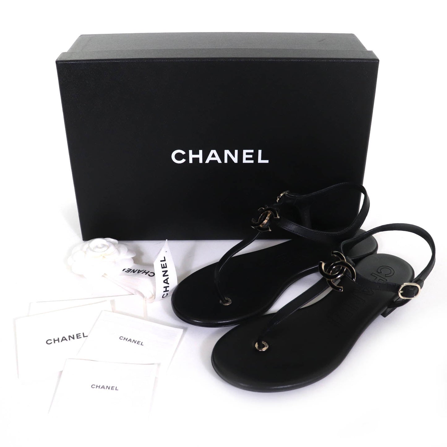 Chanel COCO Mark Leather Sandals