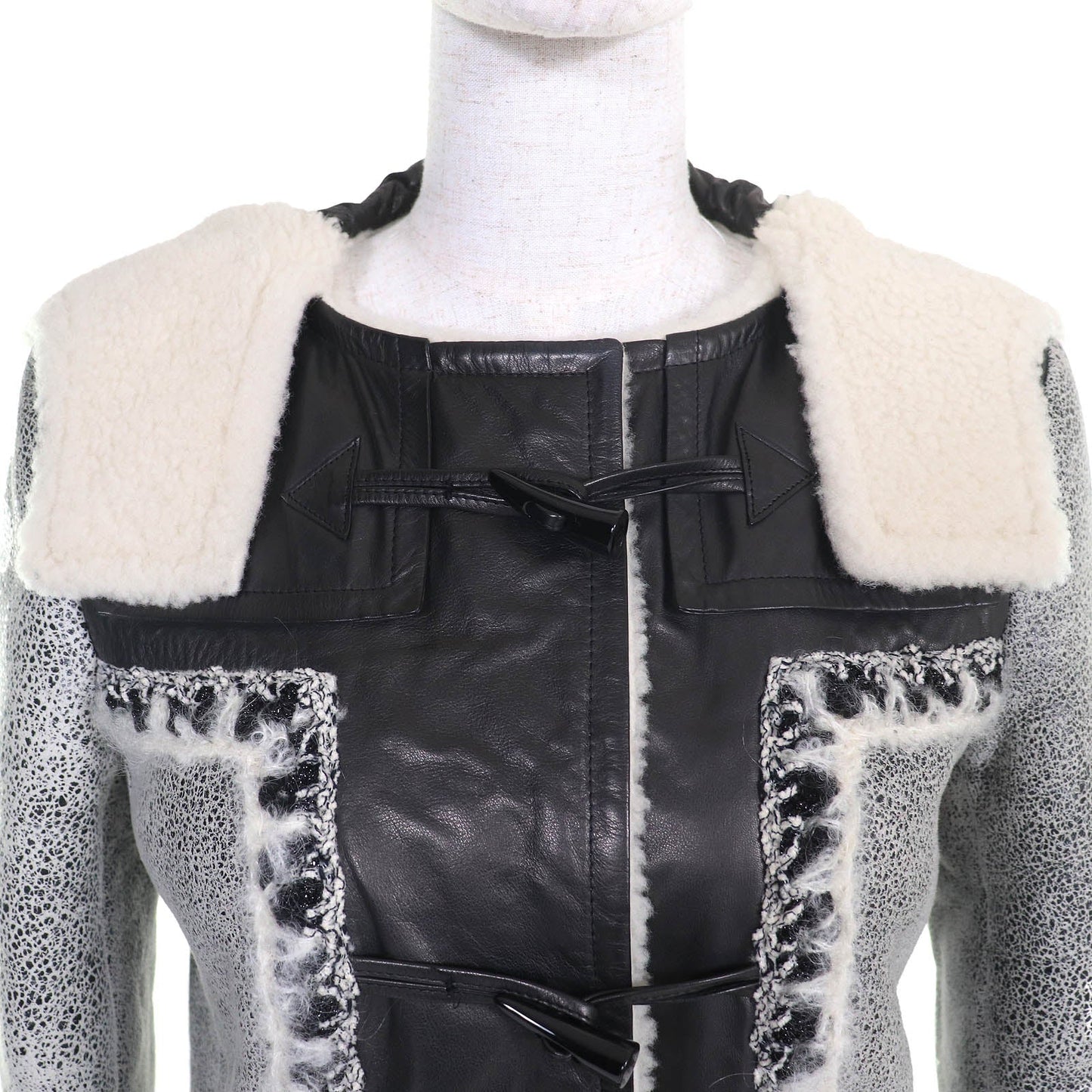 Chanel Duffel coat Leather Mouton Coat