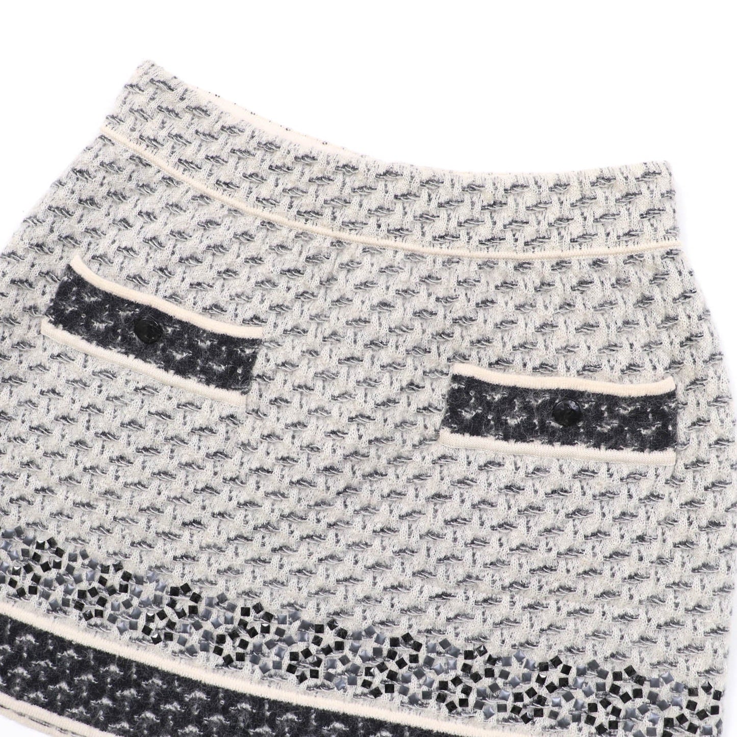 Chanel COCO Button Knit Mohair Mini Skirt