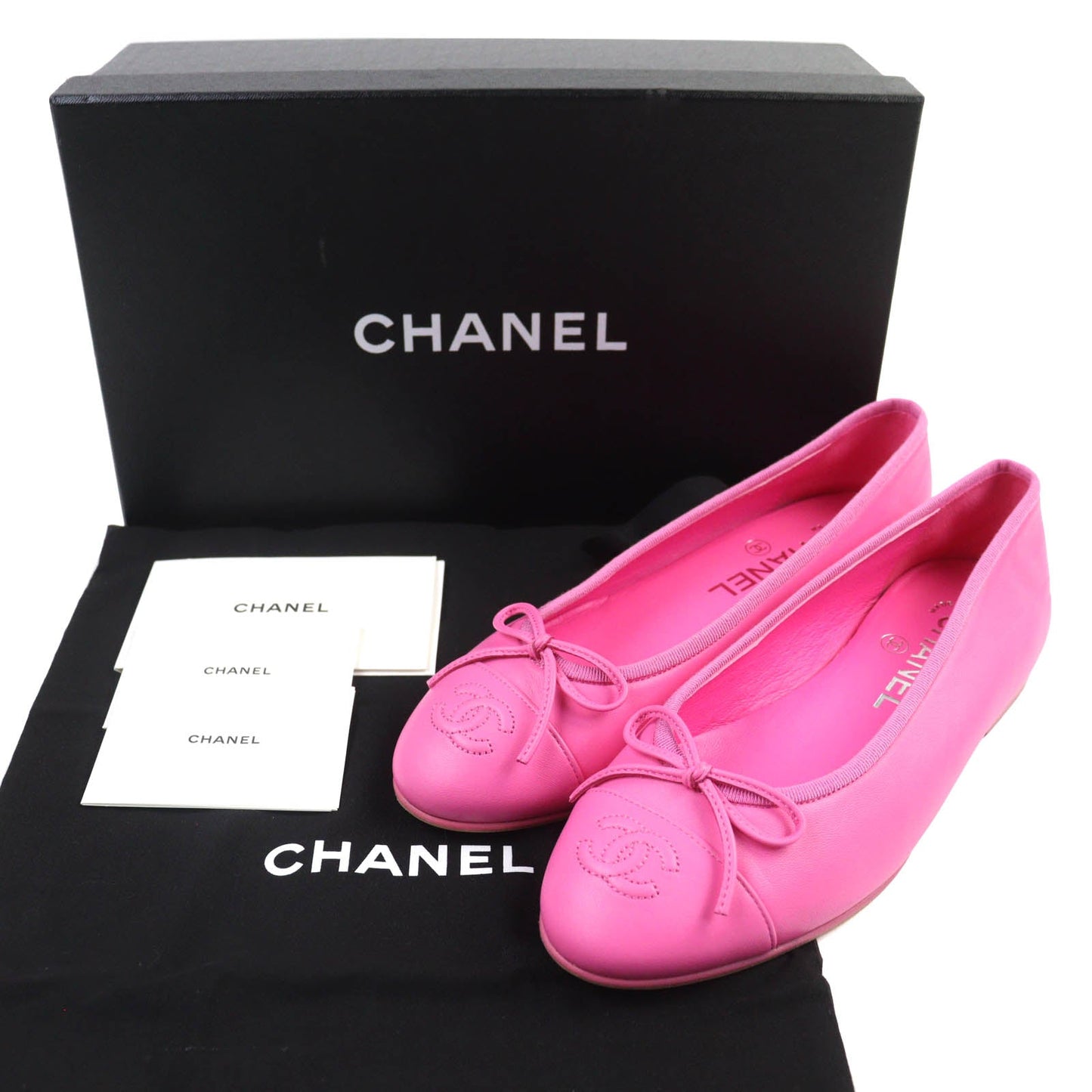 Chanel COCO Mark Ribbon Leather Pumps