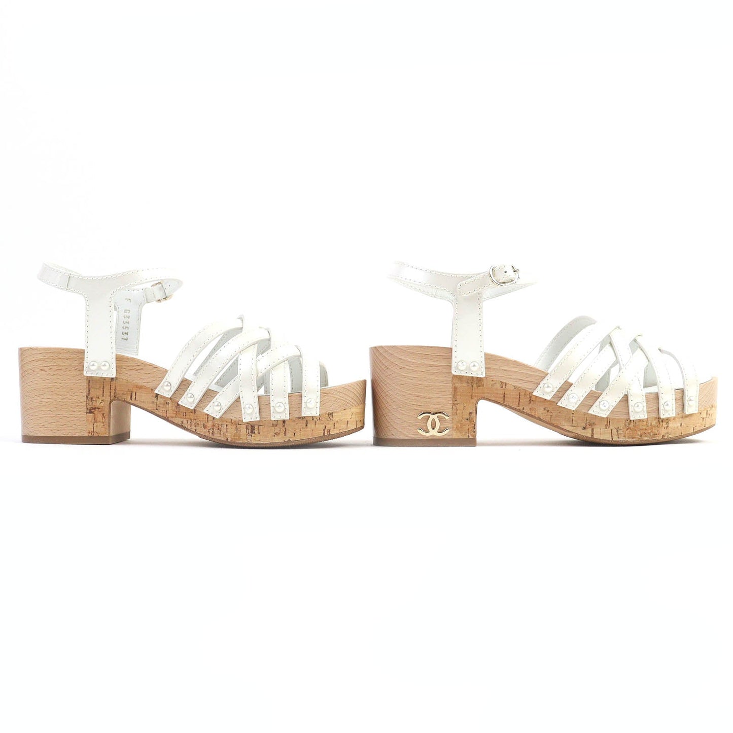 Chanel COCO Mark Patent Leather Sandals