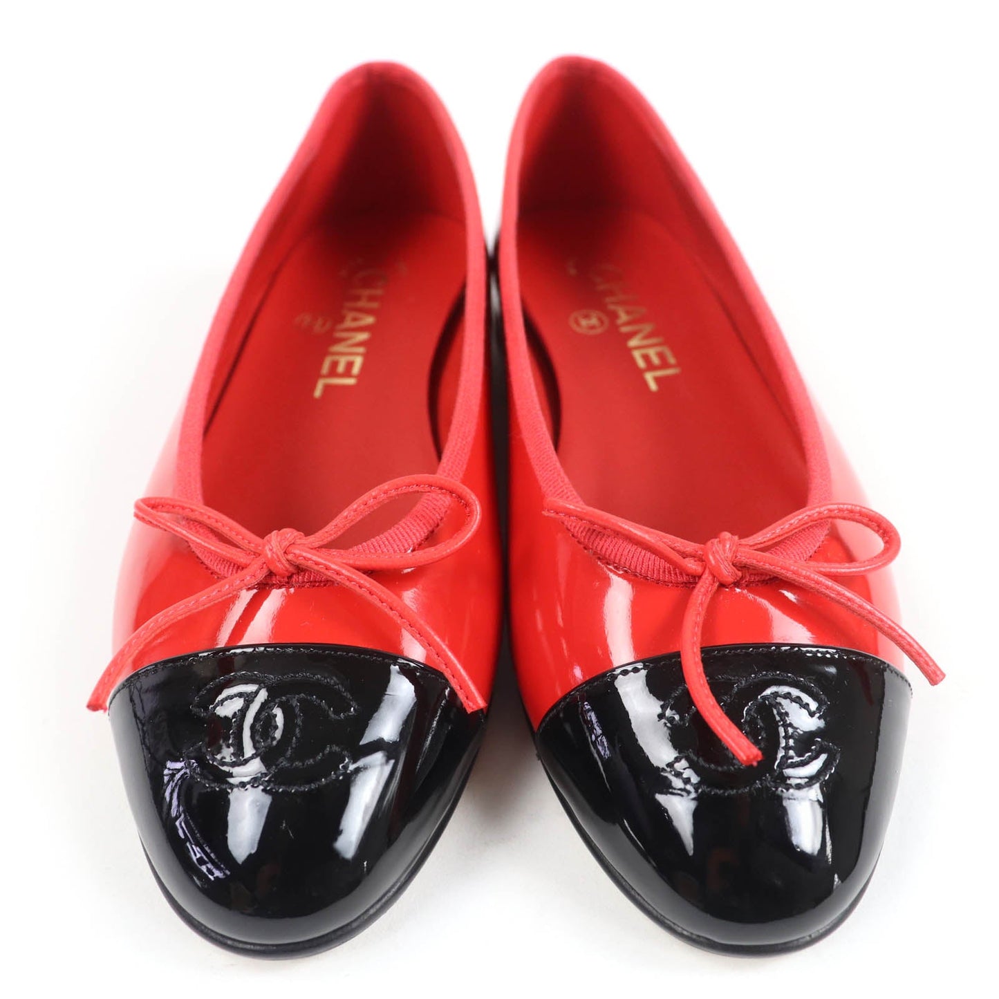 Chanel COCO Mark Patent leather Ballet Flats