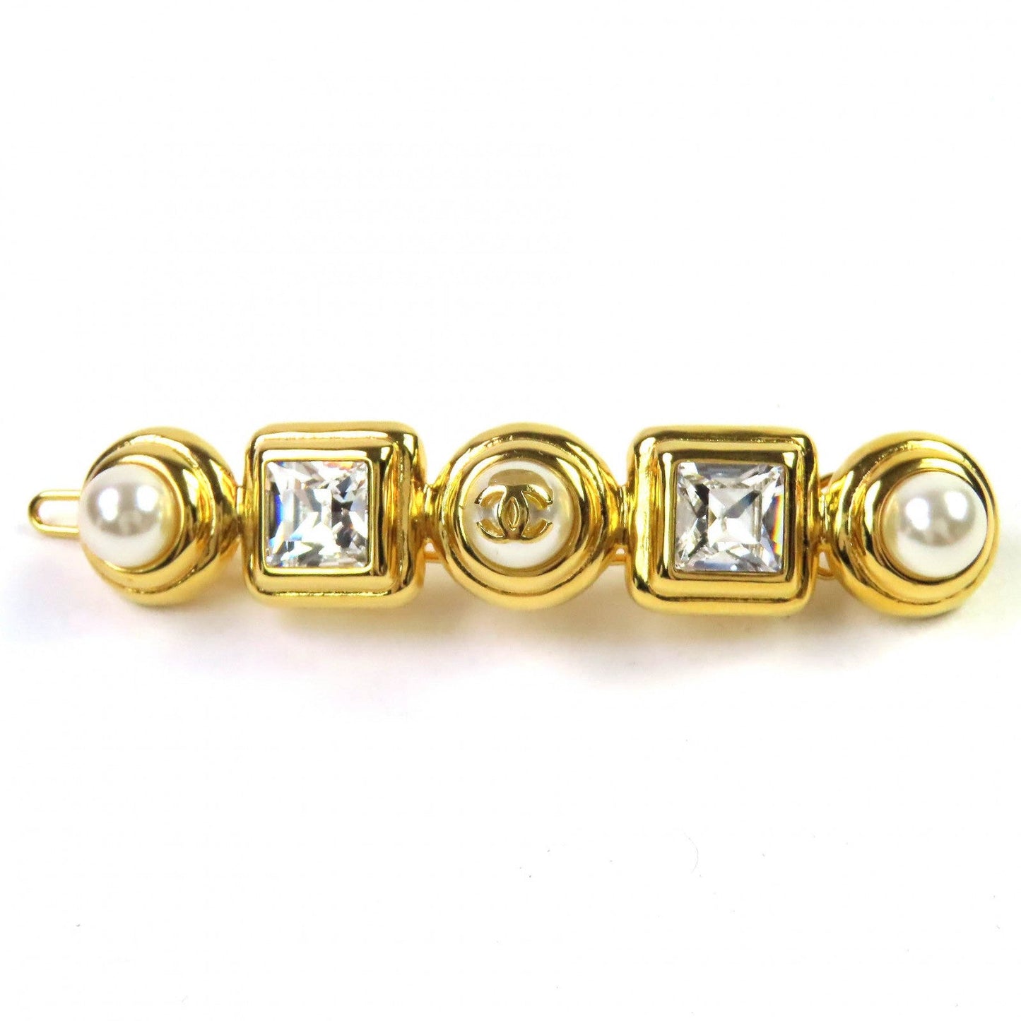 Chanel COCO Mark Pearl Barrette Hair Clip