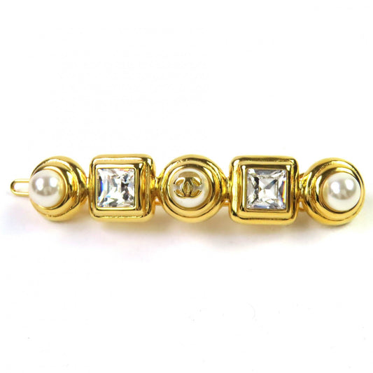Chanel COCO Mark Pearl Barrette Hair Clip