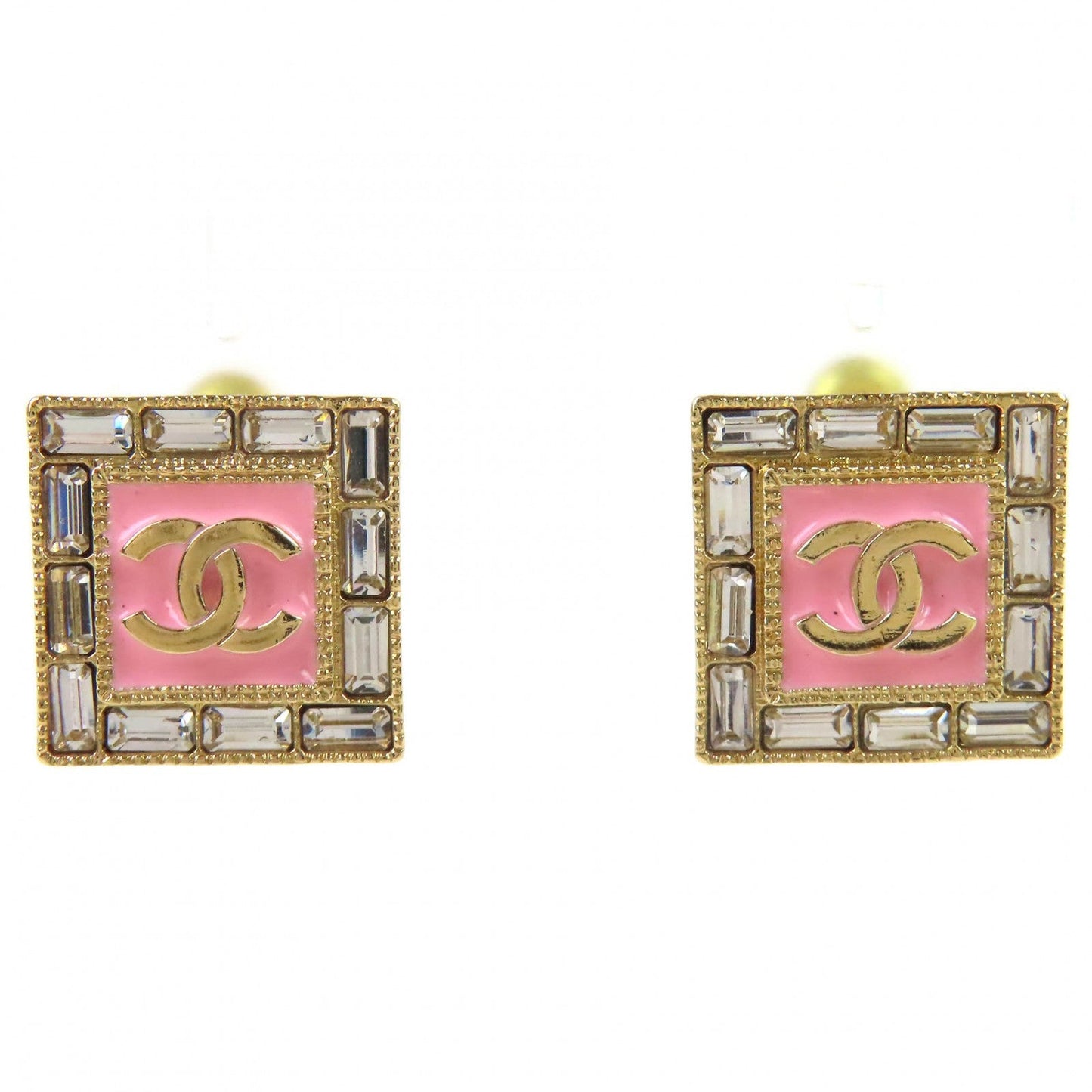Chanel COCO Mark Jeweled Square Earrings