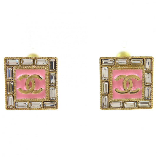 Chanel COCO Mark Jeweled Square Earrings