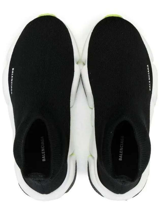 Luxury Balenciaga  Kids Logo Speedrunner Sneakers Black