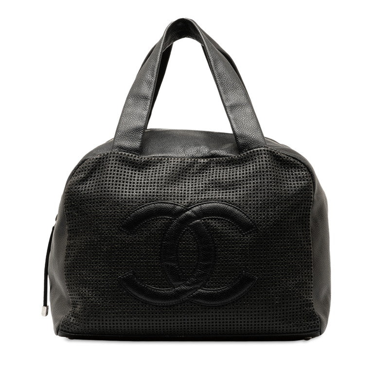 Chanel Coco Boston Bag Black Matt Caviar S Pants  Chanel