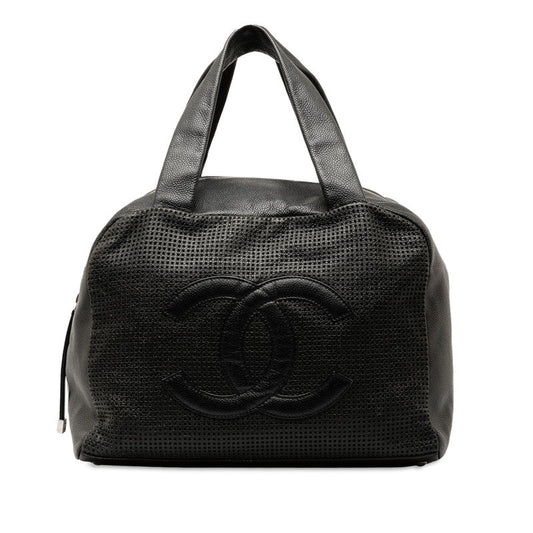 Chanel Coco Boston Bag Black Matt Caviar S Pants  Chanel