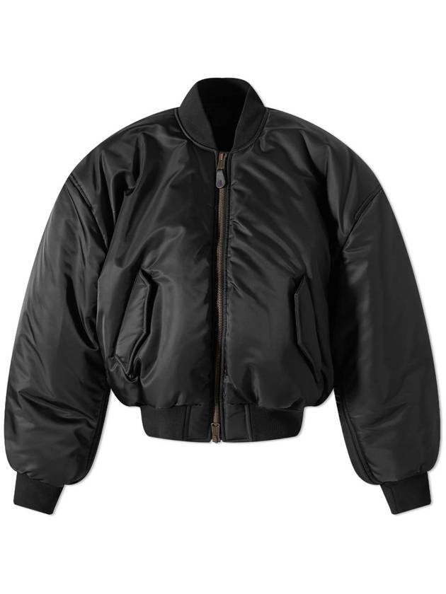 Luxury Balenciaga  Nylon Large Fit Bomber Jacket Black