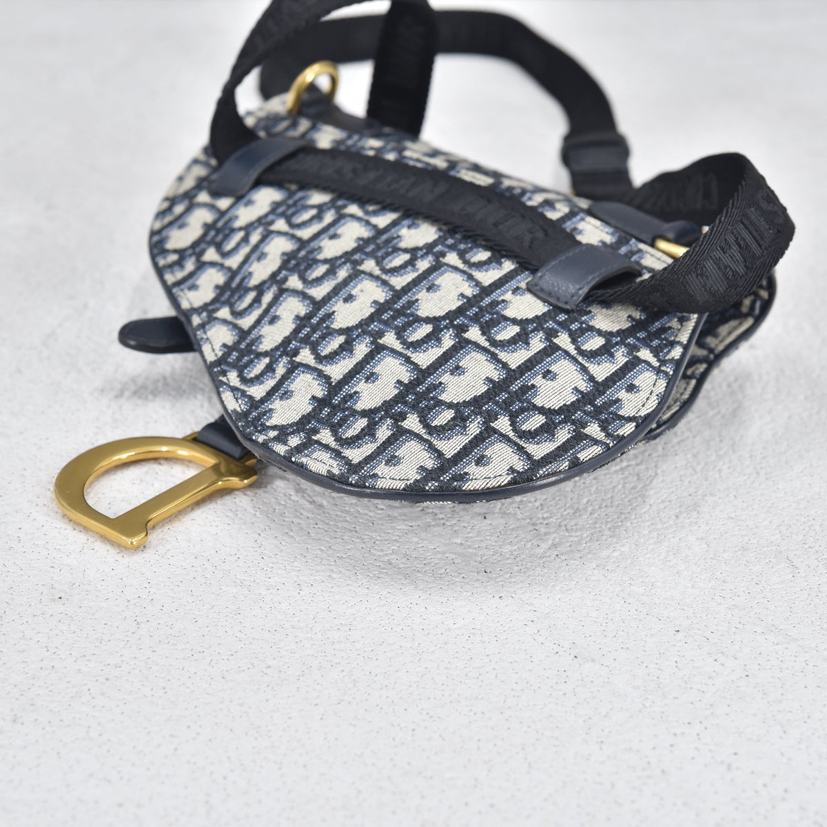 Oblique Canvas Saddle Belt Bag