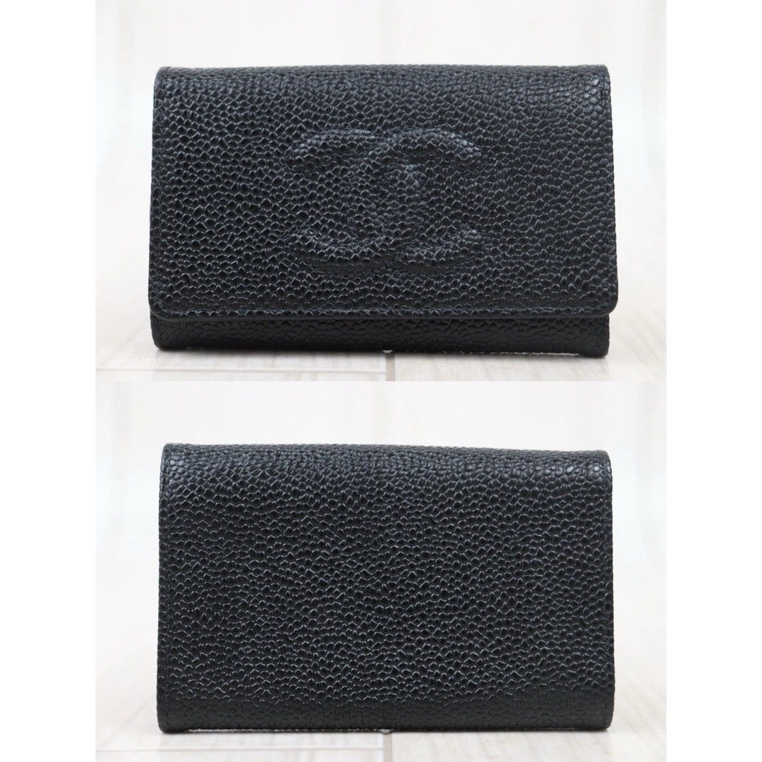 Very Good ( Rank A)｜CHANEL Caviar Skin Key Case Black Made In 1997-1999Year｜VT25030120