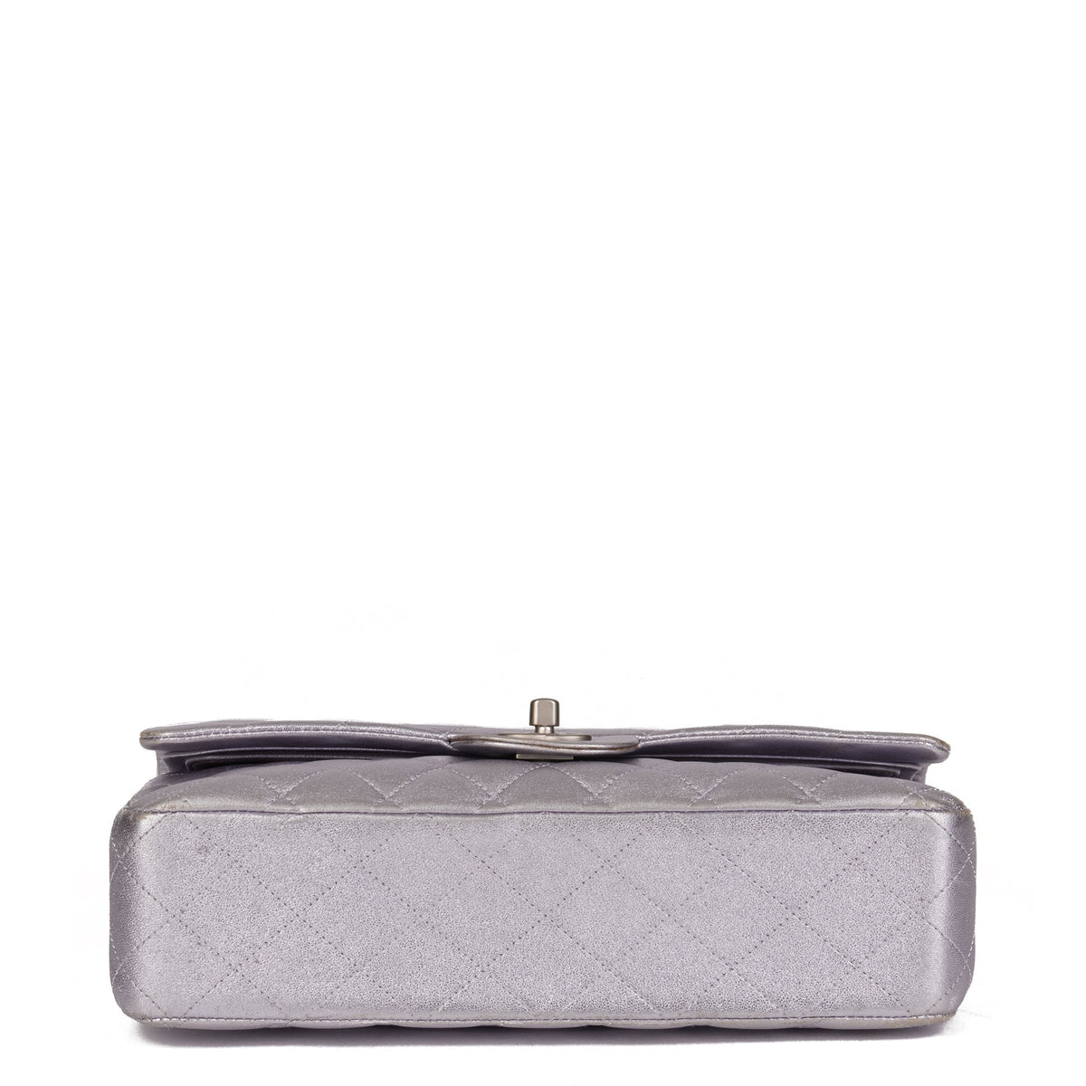 Chanel Pale Purple Quilted Metallic Lambskin Medium Classic Double Flap Bag