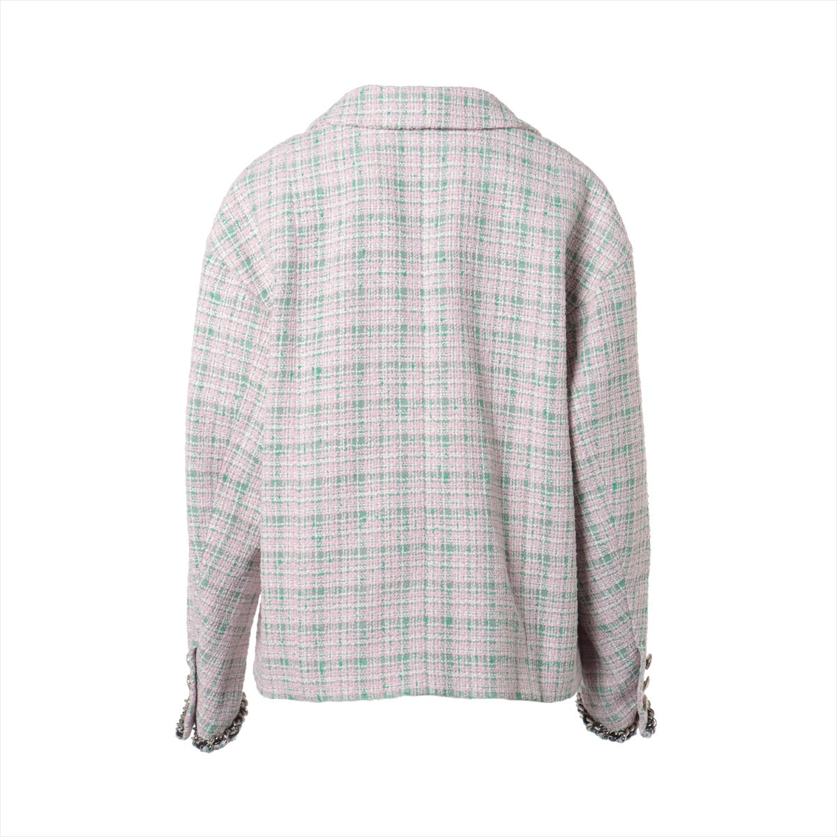 Chanel Coconut Button P70 Twid Jacket 38 Pink