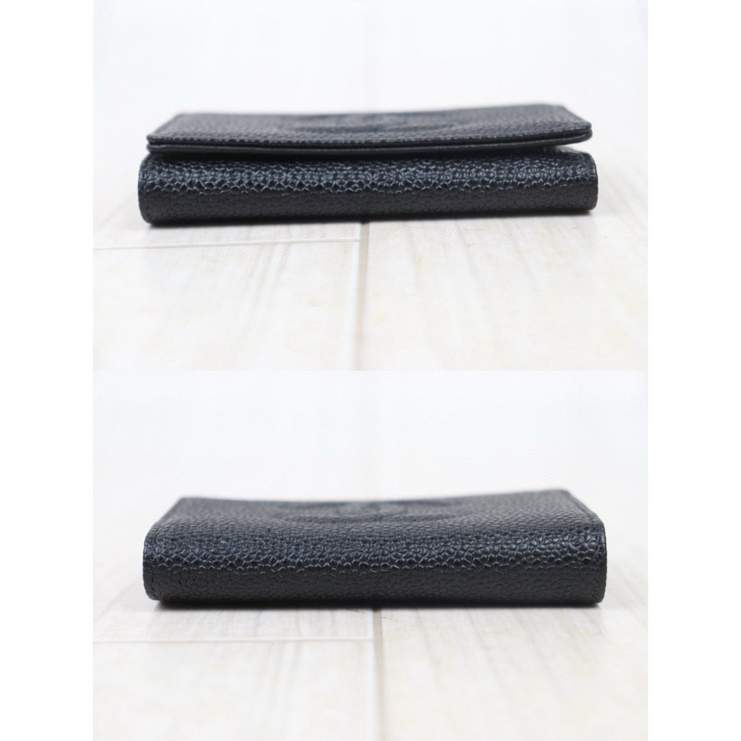 Very Good ( Rank A)｜CHANEL Caviar Skin Key Case Black Made In 1997-1999Year｜VT25030120