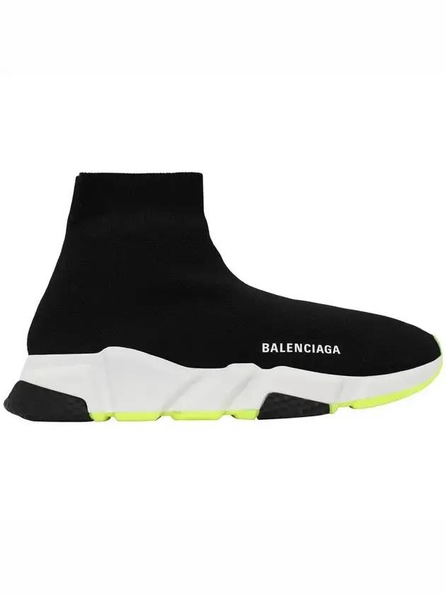 Luxury Balenciaga  Speed Runner High Top Sneakers Black Yellow