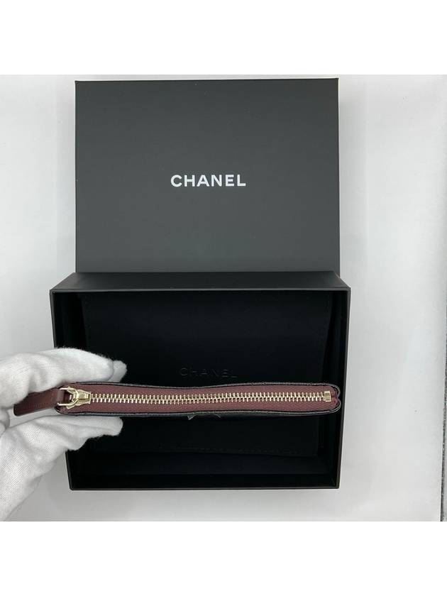 Gold CC Logo Small Calfskin Pouch Bag Black Chanel