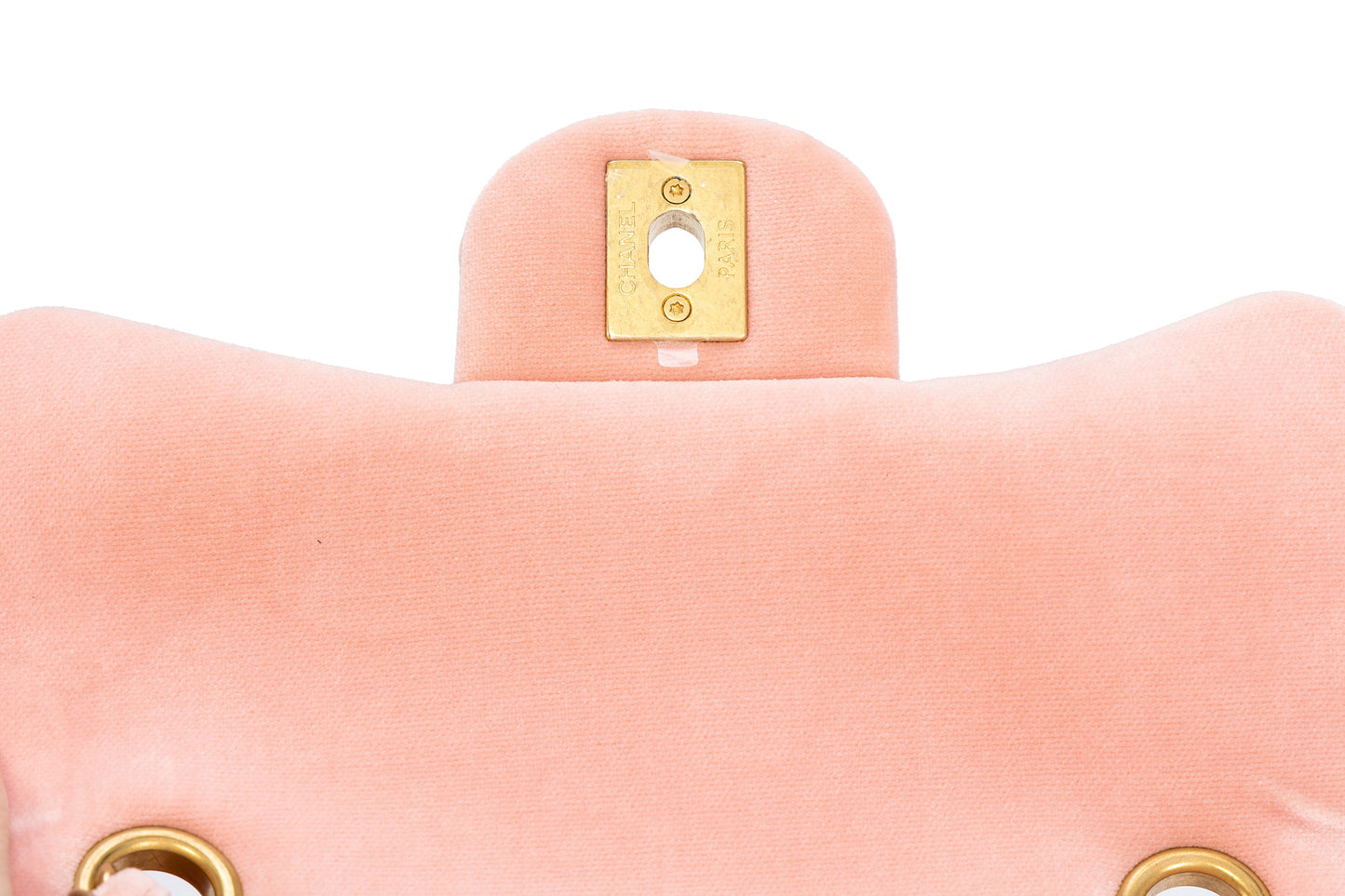 Seasonal CC Mini Pink Shoulder Bag in Velvet, Gold hardware