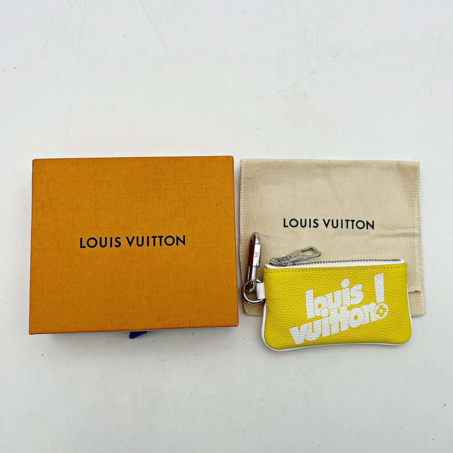 Louis Vuitton Pochette Clés Yellow Leather Wallet lv8838cc