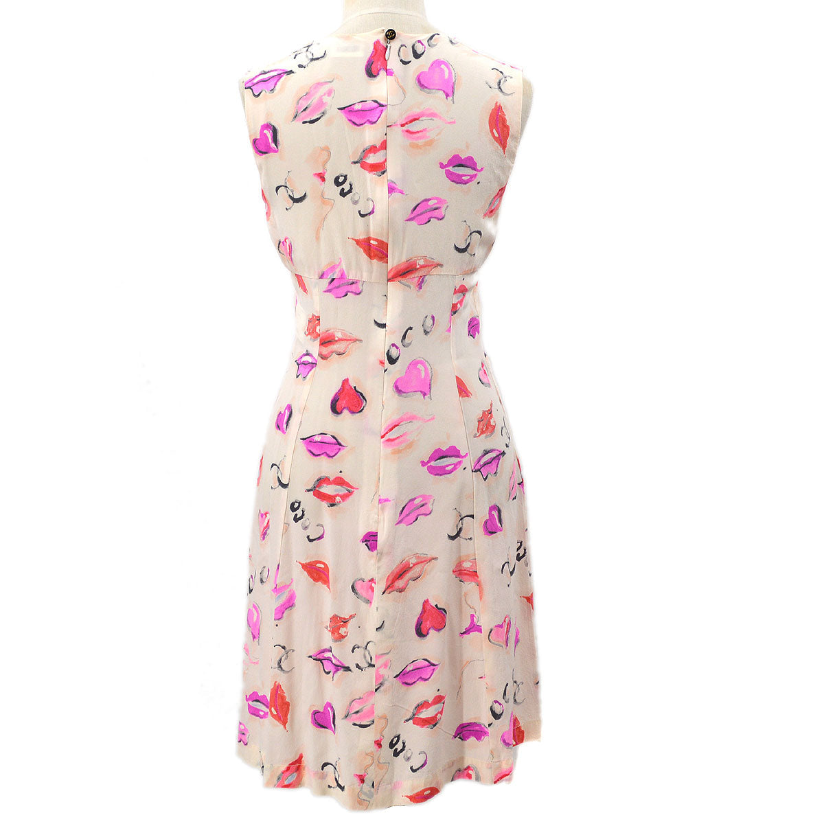 Chanel 1995 Coco sleeveless silk dress