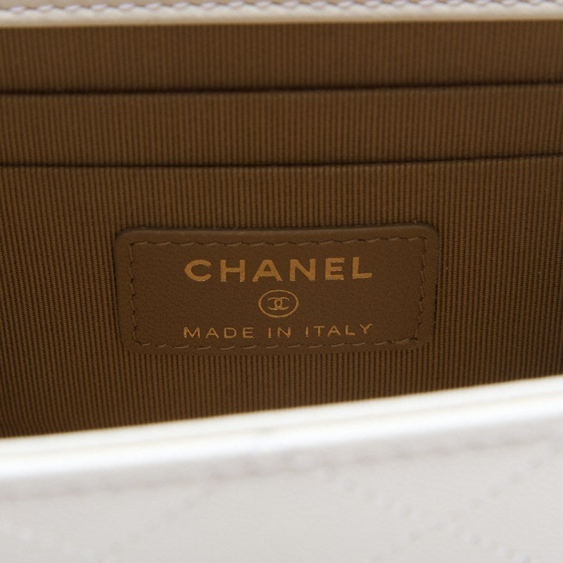 CHANEL 【CHANEL】Mini Trace Pearl Chain Sder  White  Shoulder Bag Mini Shellder Bag  Bag Hybrid 【 Ship】