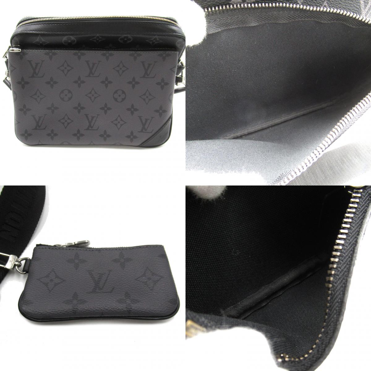 Louis Vuitton Trio Messengers Shoulder Bag PVC Coated Canvas Monogram Exclusively   Black M69443
