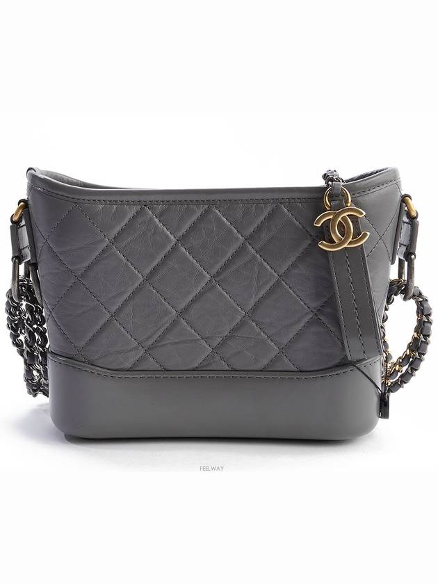 Gabrielle Hobo Bag Small Gray 69151 Chanel