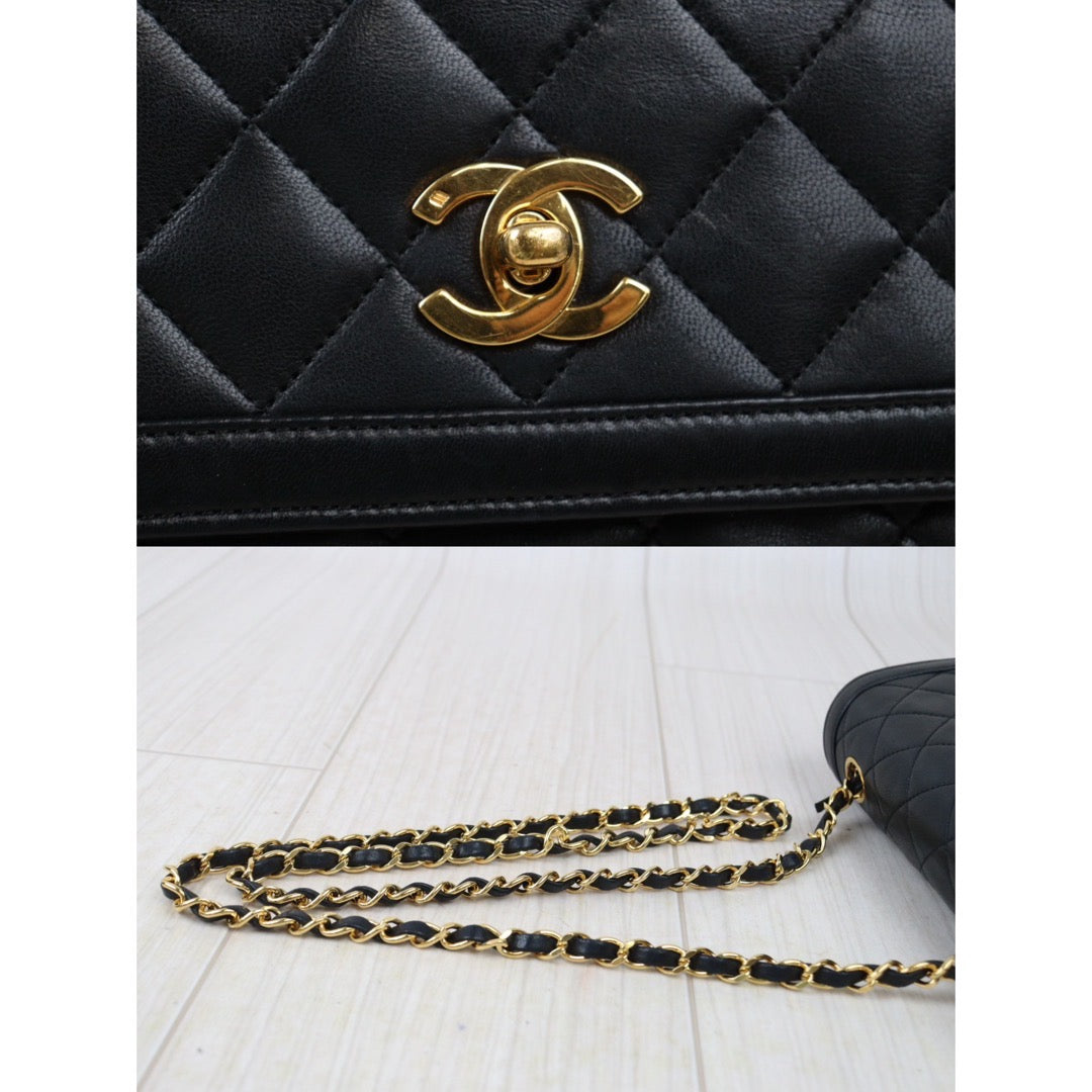 Rank AB｜ CHANEL Matrasse Lamb Skin Chain Bag Made in 1989-1991 Year｜P24062802