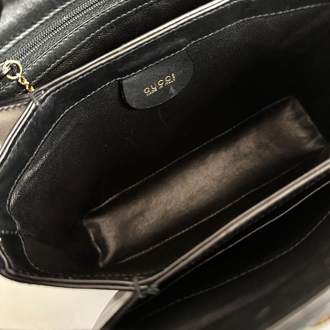 Gucci | Bags | Gucci Hand Bag Leather Black way Bag MR