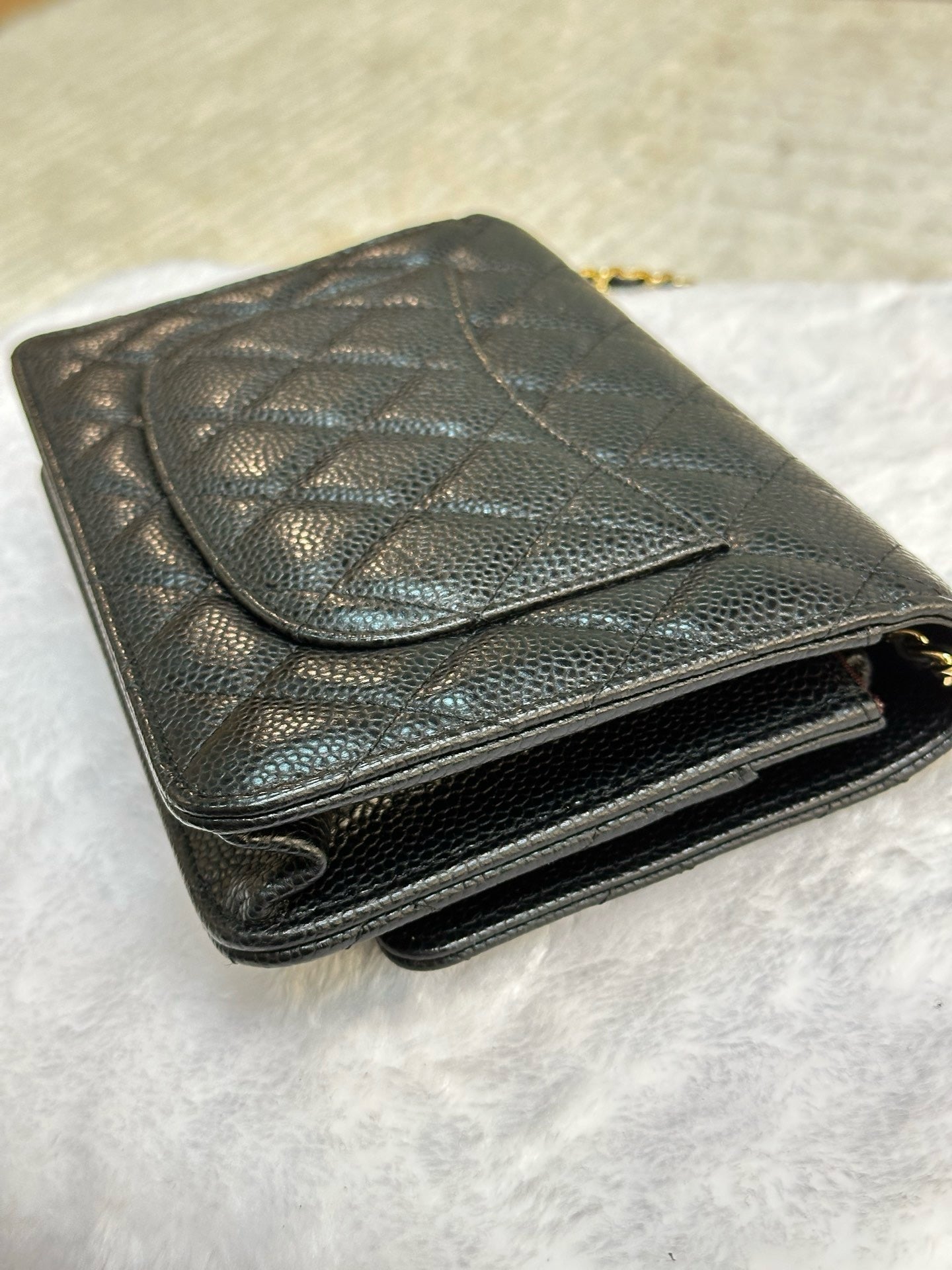 Chanel Classic Wallet on Chain Caviar Black GHW 24 Holo