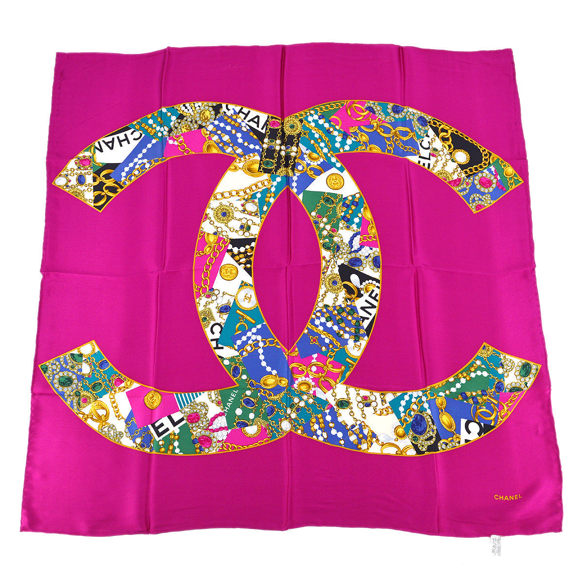 Chanel Scarf Purple Small Good