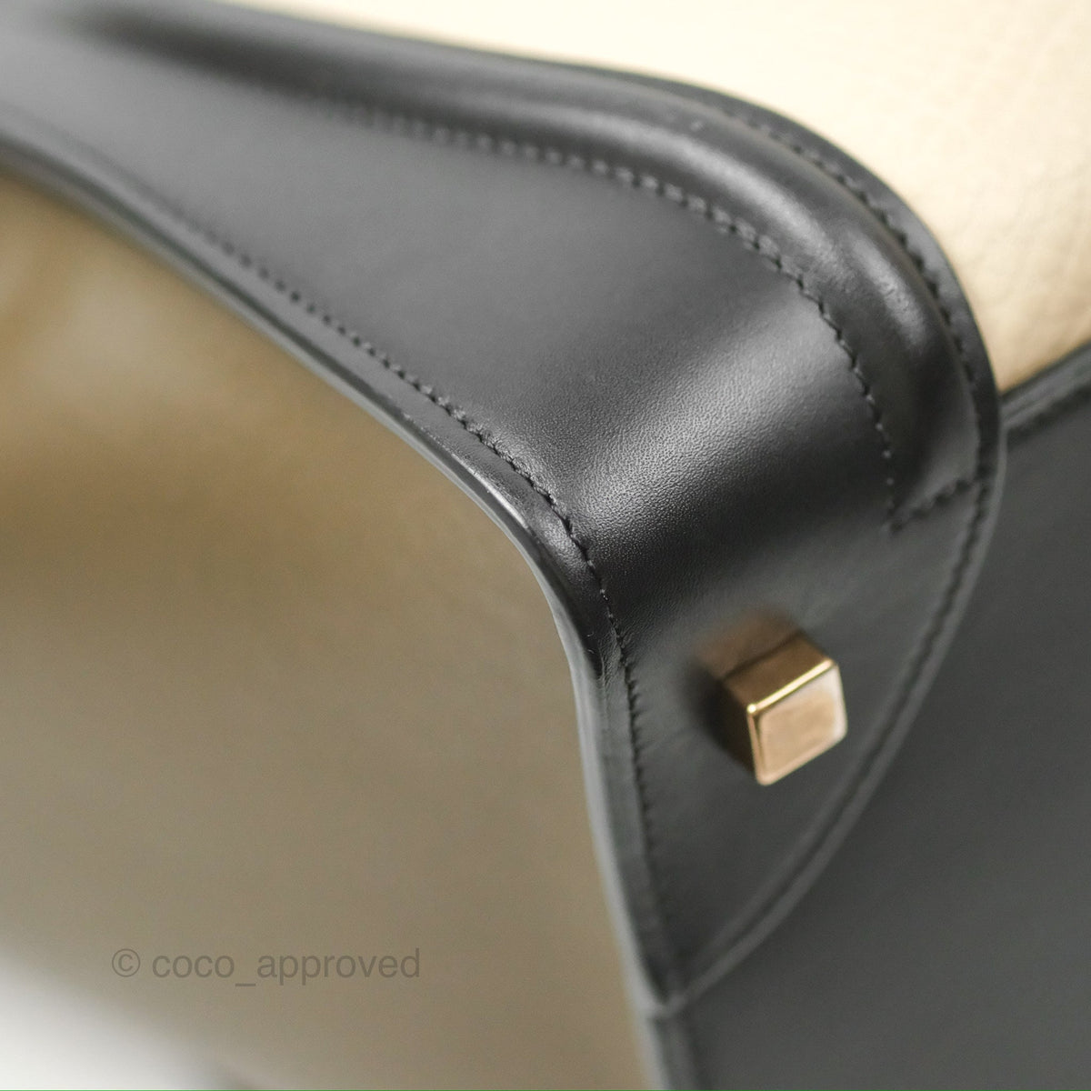 Celine Mini Luggage Bag Black/Brown/Ivory Calfskin